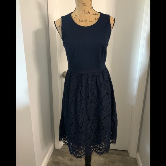 Catherine Malandrino Navy Blue Lace Dress NWT - Picture 1 of 5